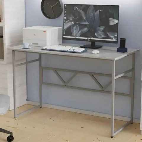 Стол письменный Раян Ferrum-decor 750x1400x600 Серый металл ДСП Бетон 32 мм (FRD-106488) FRD-106488 фото