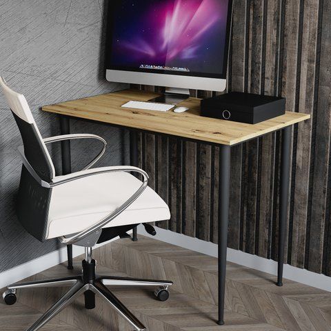 Універсальний стіл Prime Ferrum-decor 750x1400x700 Чорний метал ДСП Дуб Артизан 16 мм (FRD-107678) FRD-107678 фото