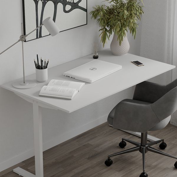 Стіл письмовий Space Ferrum-decor 750x1400x600 Білий метал ДСП Білий 16 мм (FRD-107978) FRD-107978 фото