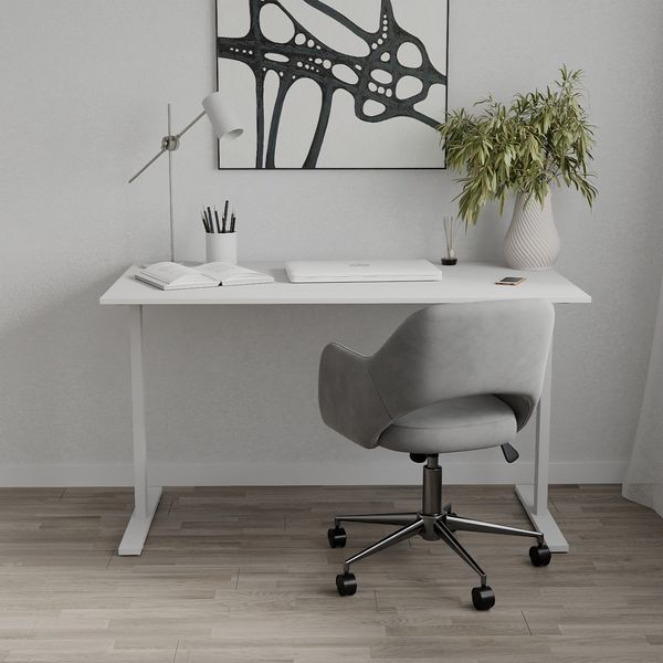Стіл письмовий Space Ferrum-decor 750x1400x600 Білий метал ДСП Білий 16 мм (FRD-107978) FRD-107978 фото