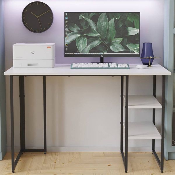Письмовий стіл Ferrum-decor Кевін 75x120x70 чорний ДСП Біле 16мм (FRD-103827) FRD-103827 фото