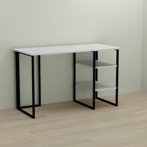 Письмовий стіл Ferrum-decor Кевін 75x120x70 чорний ДСП Біле 16мм (FRD-103827) FRD-103827 фото