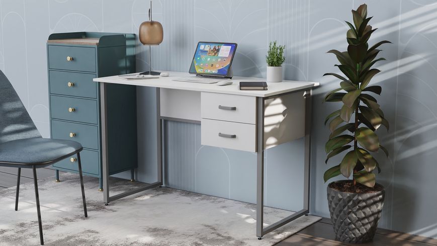 Письмовий стіл Ferrum-decor Таккота 75x120x60 сірий ДСП Біле 16мм (FRD-102310) FRD-102310 фото