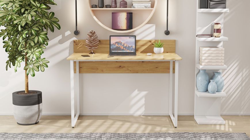 Комп'ютерний стіл Ferrum-decor Скай 75x120x70 білий ДСП Дуб Артизан 16 мм (FRD-106978) FRD-106978 фото