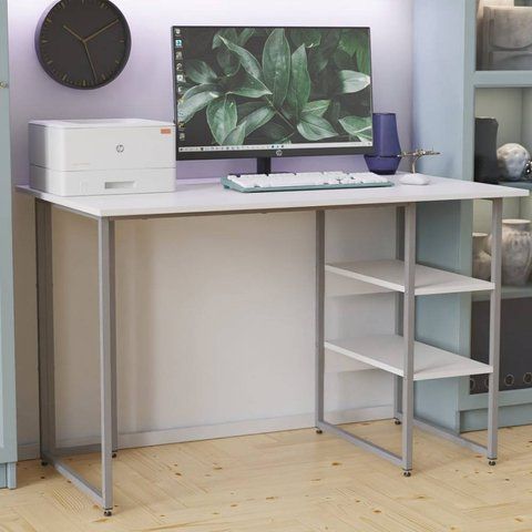 Письмовий стіл Ferrum-decor Кевін 75x100x60 сірий ДСП Біле 16мм (FRD-101711) FRD-101711 фото