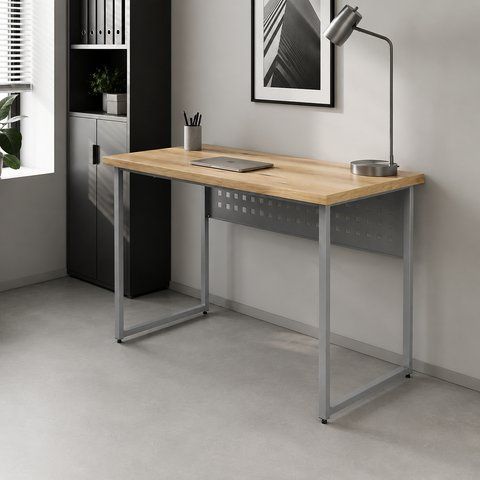 Стіл письмовий Майк Ferrum-decor 75x100x60 Сірий метал ДСП Дуб Евок Прибережний 32 мм (FRD-108230) FRD-108230 фото