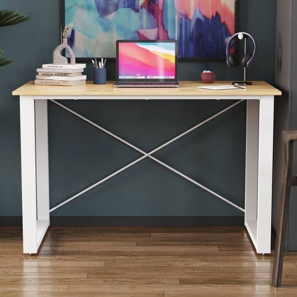 Письмовий стіл Ferrum-decor Драйв 750x1000x700 Білий метал ДСП Дуб Артизан 16 мм (FRD-103169) FRD-103169 фото