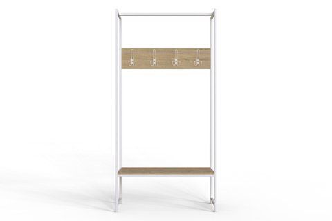 Вешалка напольная модульная Ferrum-decor Трелис 12 180x90x38 белый ДСП Дуб Сонома 16мм (FRD-104316) FRD-104316 фото
