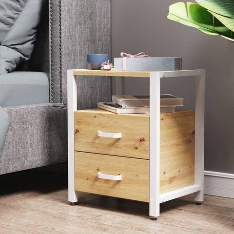 Тумба універсальна Ferrum-decor Вів'єн 2/2 50x41x40 білий ДСП Дуб Сан-Марино 16мм (FRD-104162) FRD-104162 фото