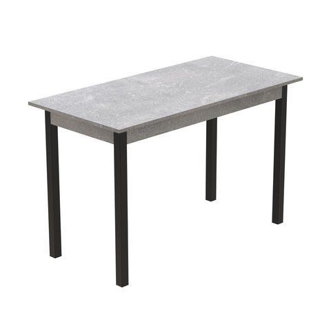 Стіл кухонний Ferrum-decor Маріо 75x120x60 Чорний ДСП Бетон 16мм (FRD-105584) FRD-105584 фото