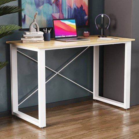 Письмовий стіл Ferrum-decor Драйв 750x1400x700 Білий метал ДСП Дуб Артизан 32 мм (FRD-103420) FRD-103420 фото
