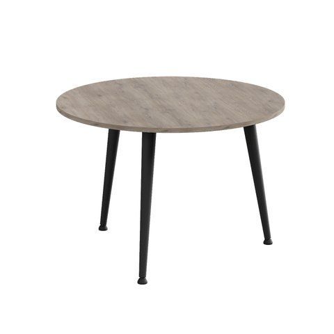 Журнальний круглий стіл OPTIMA 1 ніжки конусні Ferrum-decor 450x670x670 Чорний метал Дуб Кремона Канолло 16 мм (FRD-107532) FRD-107532 фото