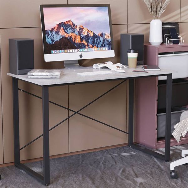 Стіл письмовий Дейв Ferrum-decor 750x1000x600 Чорний метал ДСП Бетон 32 мм (FRD-106437) FRD-106437 фото