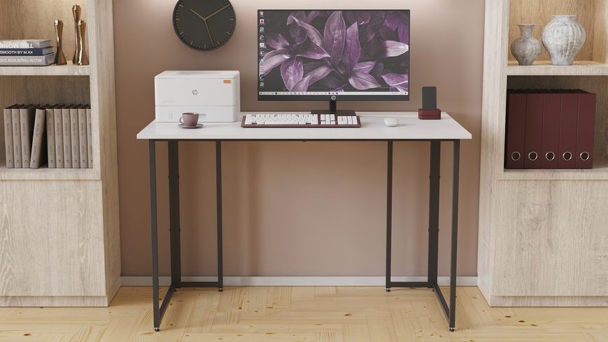 Письмовий стіл Ferrum-decor Ханна 75x120x60 чорний ДСП Біле 16мм (FRD-103481) FRD-103481 фото