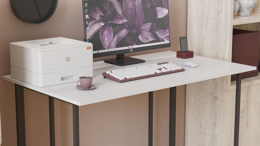 Письмовий стіл Ferrum-decor Ханна 75x120x60 чорний ДСП Біле 16мм (FRD-103481) FRD-103481 фото