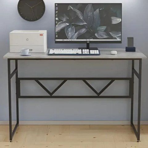 Стол письменный Раян Ferrum-decor 750x1200x700 Черный металл ДСП Бетон 16 мм (FRD-106495) FRD-106495 фото