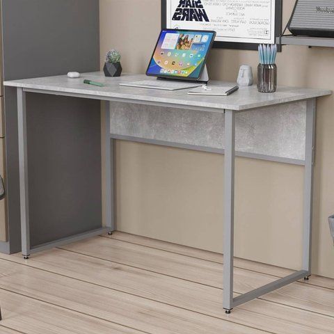 Стіл письмовий Коді Ferrum-decor 75x140x70 Сірий метал ДСП Бетон 16 мм (FRD-106611) FRD-106611 фото