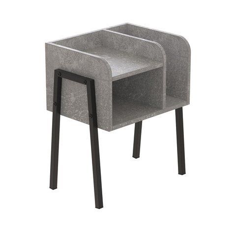 Тумба модульна Ferrum-decor Амелі 540x450x320 метал Чорний ДСП Бетон 16 мм (FRD-103010) FRD-103010 фото