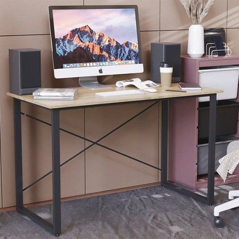 Письмовий стіл Ferrum-decor Дейв 75x100x60 чорний ДСП Дуб Сонома 16мм (FRD-101965) FRD-101965 фото