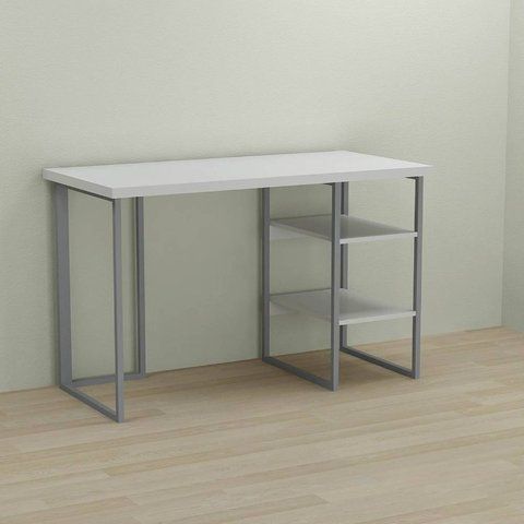 Письмовий стіл Ferrum-decor Кевін 76x100x60 сірий ДСП Біле 32мм (FRD-101715) FRD-101715 фото