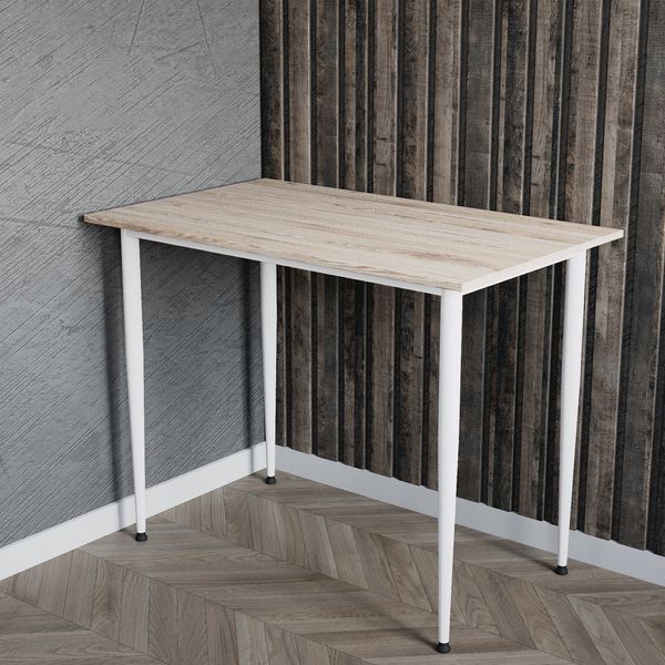 Універсальний стіл Prime Ferrum-decor 750x1400x700 Білий метал ДСП Дуб Сан-Марино 16 мм (FRD-107734) FRD-107734 фото