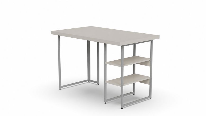 Стіл письмовий Кевін Ferrum-decor 75x140x60 Сірий метал ДСП Кашемір 32 мм (FRD-108134) FRD-108134 фото