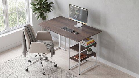Стіл письмовий Кевін Ferrum-decor 75x140x70 Білий метал ДСП Дуб Кремона Канолло 16 мм (FRD-108040) FRD-108040 фото