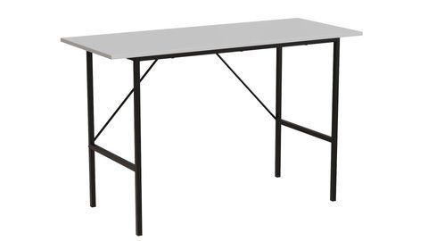 Стіл письмовий Line Тайм Ferrum-decor 750x1200x500 Чорний метал ДСП Біле 16 мм (FRD-104878) FRD-104878 фото