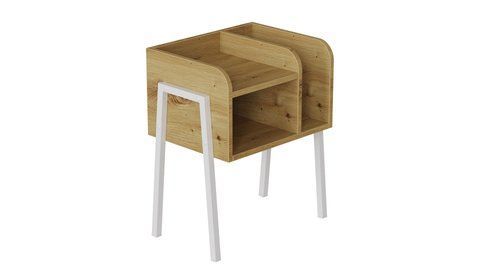 Тумба модульна Ferrum-decor Амелі 540x450x320 метал Білий ДСП Дуб Дуб Артизан 16 мм (FRD-103016) FRD-103016 фото