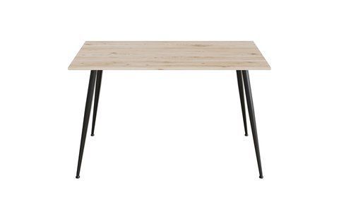 Стол кухонный Марсель 40 Ferrum-decor 75x120x60 Черный металл ДСП Дуб Сан-Марино 16 мм (FRD-106758) FRD-106758 фото