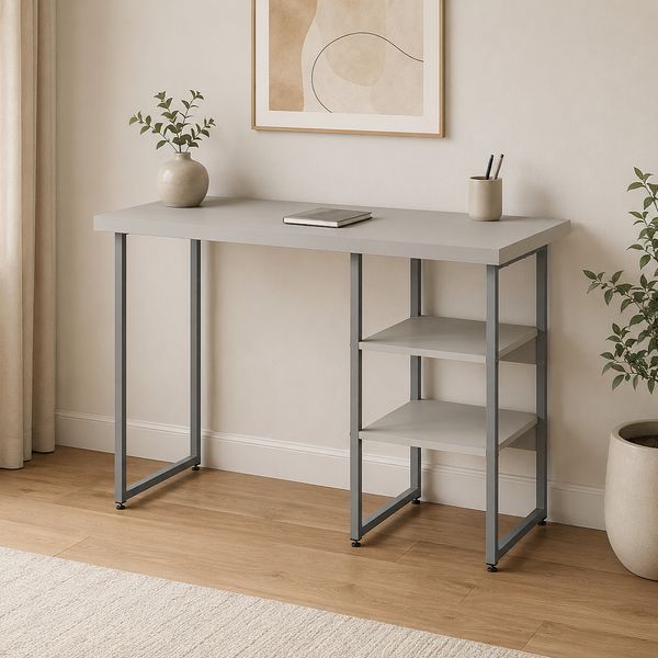 Стіл письмовий Кевін Ferrum-decor 75x100x70 Сірий метал ДСП Кашемір 32 мм (FRD-108140) FRD-108140 фото