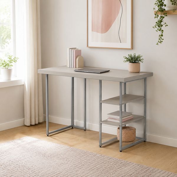 Стіл письмовий Кевін Ferrum-decor 75x100x70 Сірий метал ДСП Кашемір 32 мм (FRD-108140) FRD-108140 фото