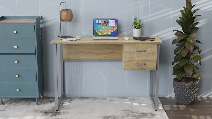 Письмовий стіл Ferrum-decor Таккота 75x140x60 сірий ДСП Дуб Сонома 16мм (FRD-102321) FRD-102321 фото