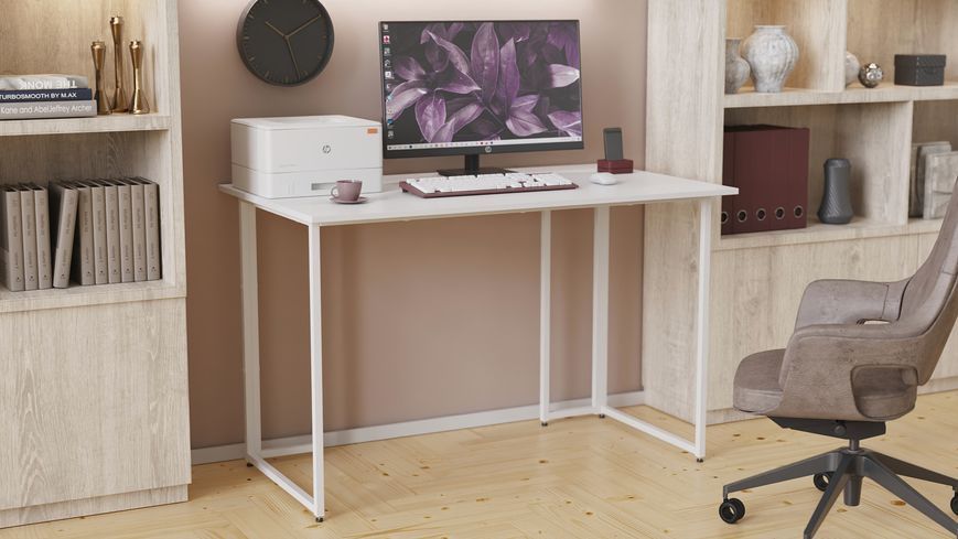 Письмовий стіл Ferrum-decor Ханна 75x140x70 білий ДСП Біле 16мм (FRD-104040) FRD-104040 фото