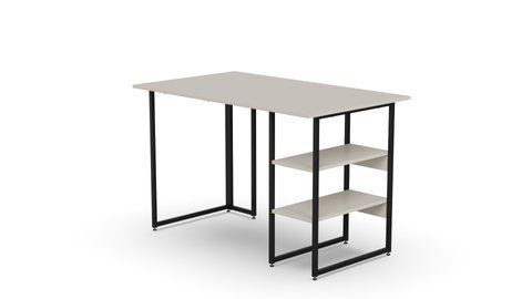 Стіл письмовий Кевін Ferrum-decor 75x100x70 Чорний метал ДСП Кашемір 16 мм (FRD-108135) FRD-108135 фото