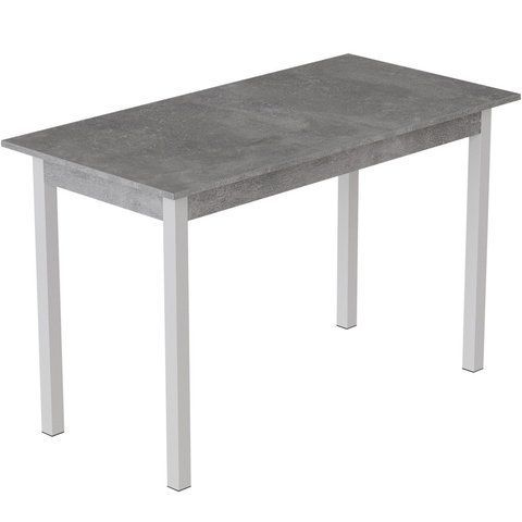 Стіл кухонний Ferrum-decor Маріо 75x120x80 Білий ДСП Бетон 16мм (FRD-105588) FRD-105588 фото