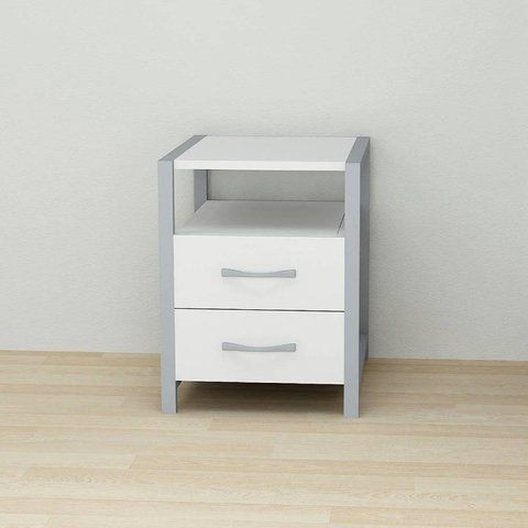 Тумба універсальна Ferrum-decor Вів'єн 2/2 50x41x40 сірий ДСП Біле 16мм (FRD-104166) FRD-104166 фото