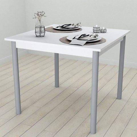Стол кухонный Ferrum-decor Агата 75x80x80 Серый ДСП Белое 16мм (FRD-106251) FRD-106251 фото