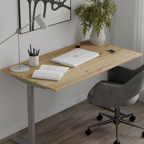 Стол письменный Space Ferrum-decor 750x1400x700 Серый металл ДСП Дуб Артизан 16 мм (FRD-107991) FRD-107991 фото