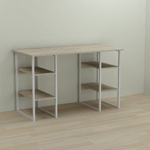 Письмовий стіл Ferrum-decor Карен 76x140x60 білий ДСП Дуб Сонома 32мм (FRD-102272) FRD-102272 фото