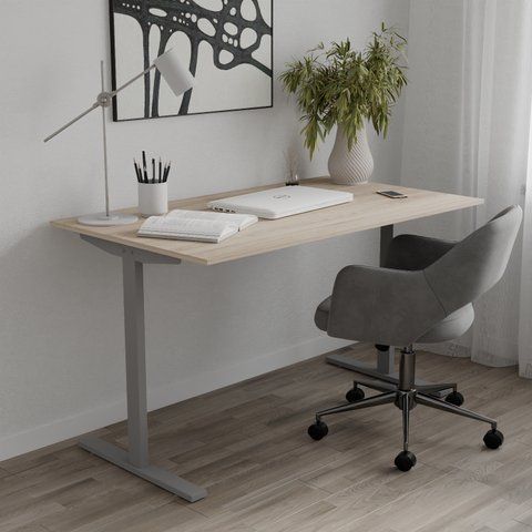 Стол письменный Space Ferrum-decor 750x1400x700 Серый металл ДСП Дуб Сан-Марино 16 мм (FRD-107992) FRD-107992 фото