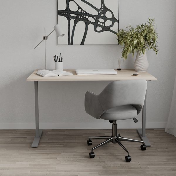 Стол письменный Space Ferrum-decor 750x1400x700 Серый металл ДСП Дуб Сан-Марино 16 мм (FRD-107992) FRD-107992 фото