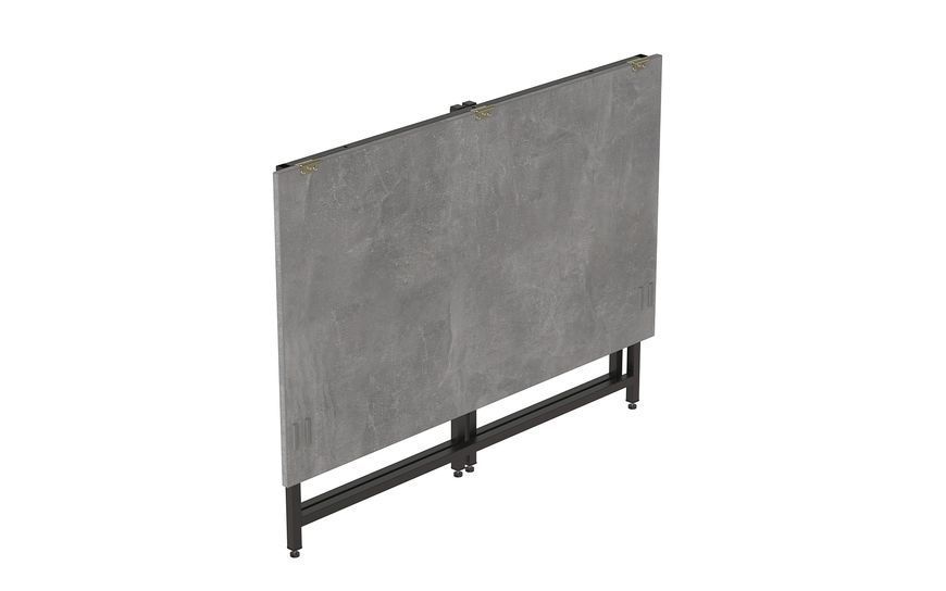 Стол трансформер раскладной Слай Ferrum-decor 75x100x60 Черный металл ДСП Бетон 16 мм (FRD-107342) FRD-107342 фото