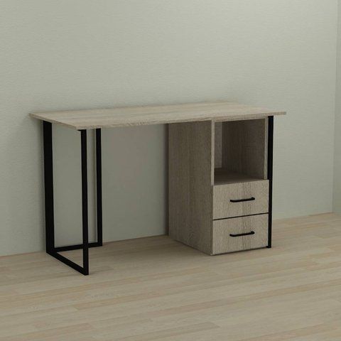 Письмовий стіл Ferrum-decor Отто 75x120x70 чорний ДСП Дуб Сонома 16мм (FRD-103592) FRD-103592 фото