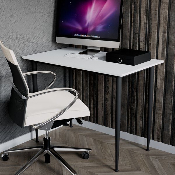 Стол универсальный Prime Ferrum-decor 750x1400x600 Черный металл ДСП Белый 16 мм (FRD-107643) FRD-107643 фото