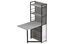 Стіл книжка з етажеркою Практик 2 Ferrum-decor 1555x640x990 Чорний метал ДСП Бетон 16 мм (FRD-104631) FRD-104631 фото 4