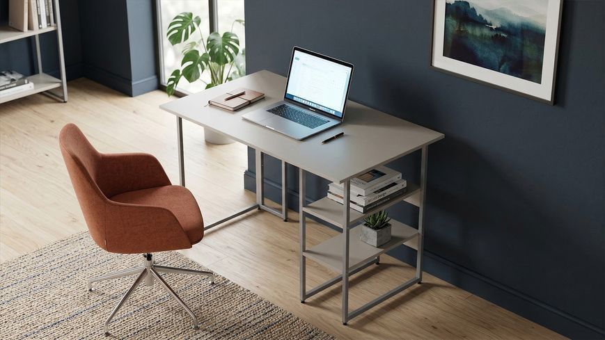 Стіл письмовий Кевін Ferrum-decor 75x120x70 Сірий метал ДСП Кашемір 16 мм (FRD-108143) FRD-108143 фото