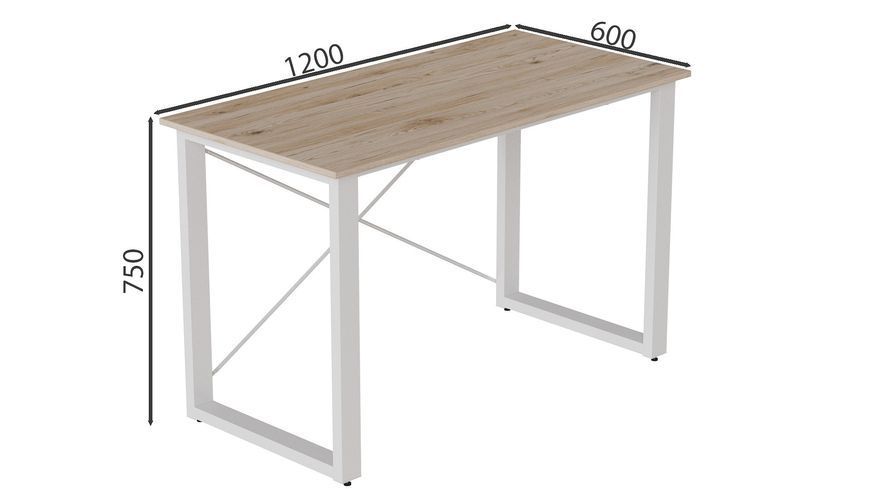 Письменный стол Ferrum-decor Драйв 750x1200x600 Белый металл ДСП Дуб Сан-Марино 32 мм (FRD-103332) FRD-103332 фото