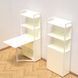 Стол книжка с этажеркой Практик 2 Ferrum-decor 1555x640x990 Белый металл ДСП Белое 16 мм (FRD-104632) FRD-104632 фото 1