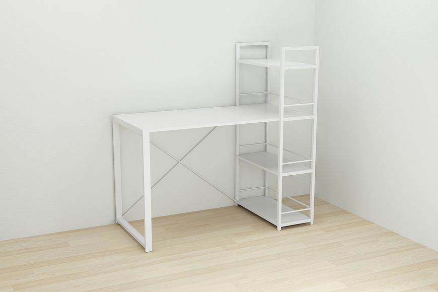 Письмовий стіл Ferrum-decor Серії Конект з етажеркою 75x120x600 білий ДСП Біле 16мм (FRD-104225) FRD-104225 фото